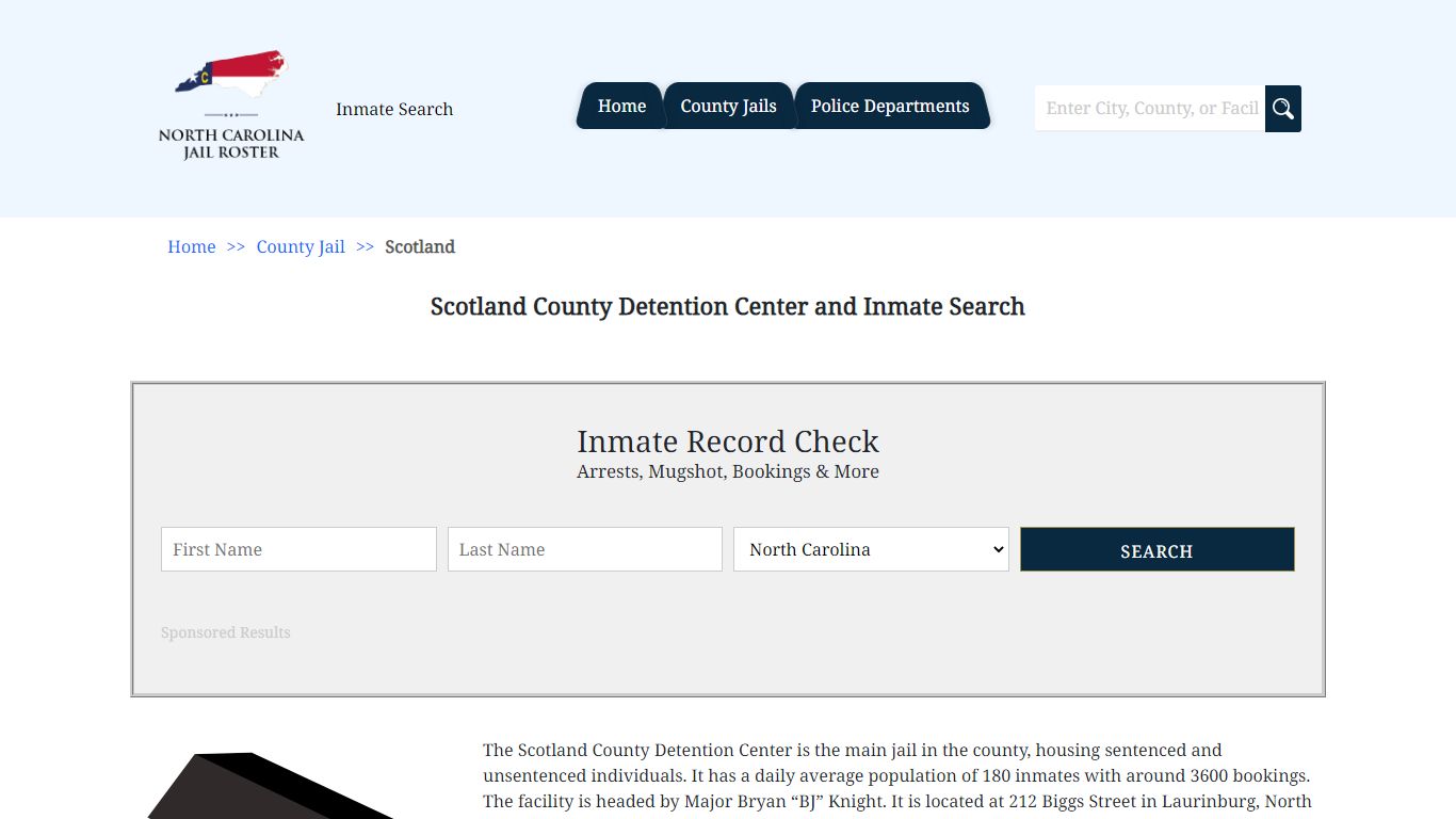 Scotland County Detention Center and Inmate Search